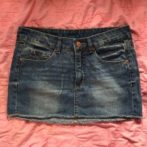 Denim mini skirt